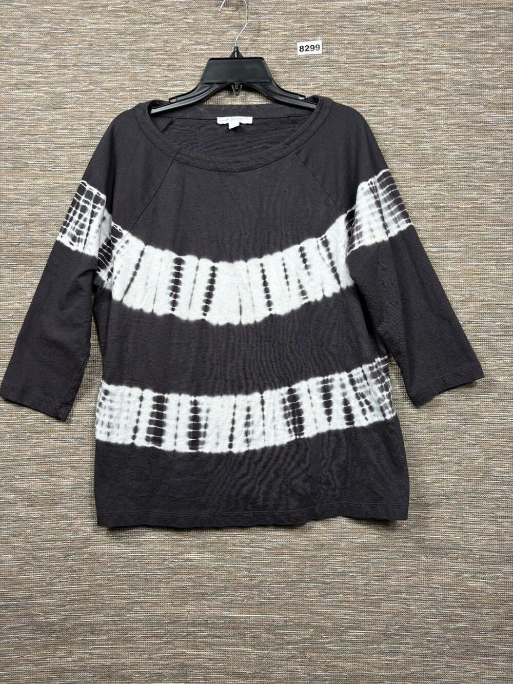J.Jill PureJill Sweatshirt Size M Tie Dye Organic Cotton Lightweight 3/4 Sleeve